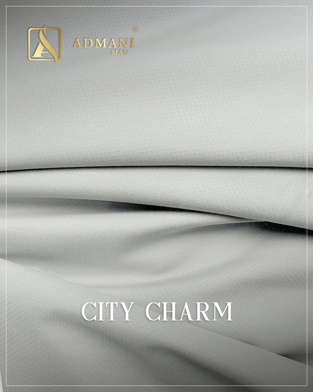 City Charm Off White micro texture wash n wear fabric for menswear shalwar kameez