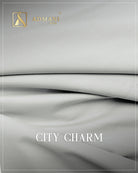 City Charm Off White micro texture wash n wear fabric for menswear shalwar kameez