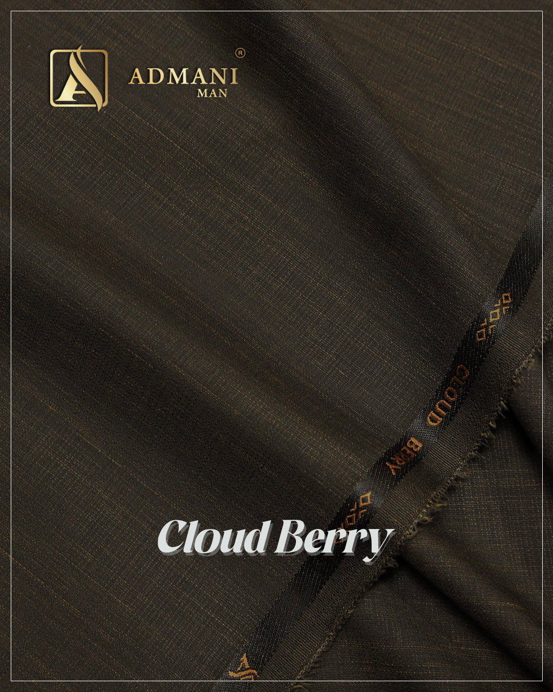 Cloud Berry Roasted Coffee Unstitched Fabric for Men by Admani Menswear Pakistan
