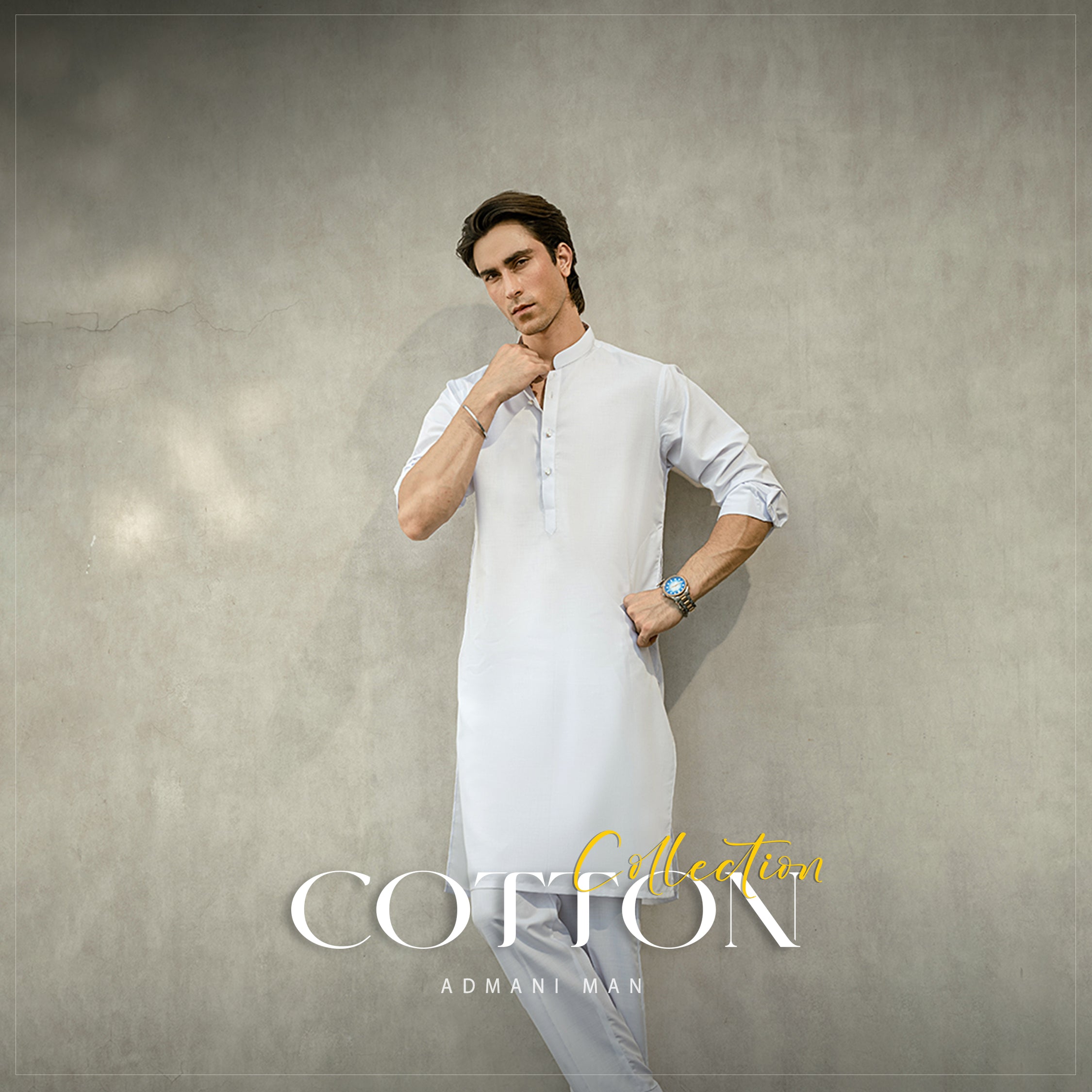 Shop Admani Man Cotton Collection - Premium soft unstitched cotton fabrics for menswear shalwar kameez in Pakistan.