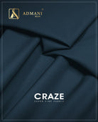 CRAZE Blue Sapphire Super Fine Unstitched Fabric for Menswear Shalwar Kameez by Admani Man Pakistan - rich blue tone for sophisticated menswear