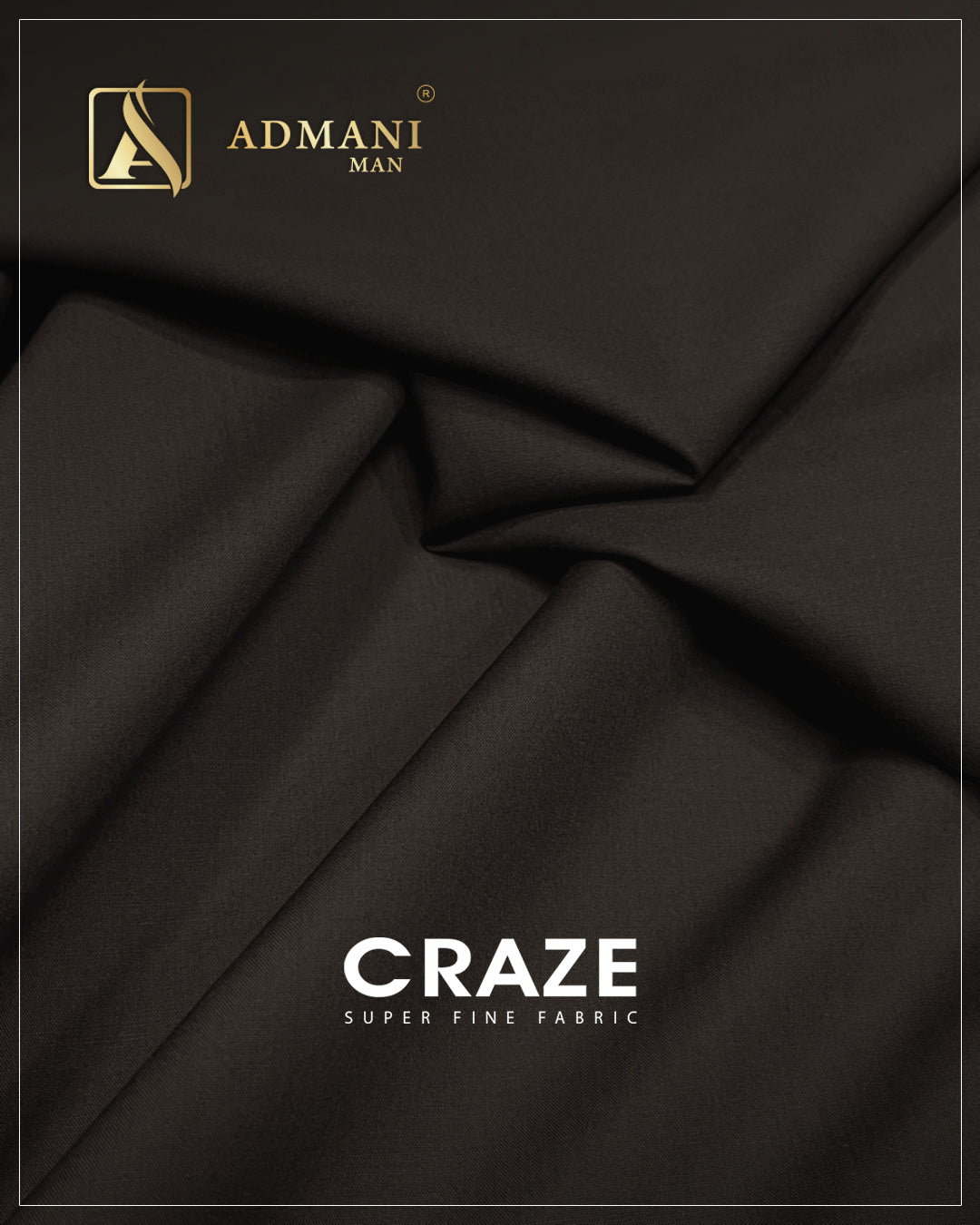 CRAZE Cedar Brown Super Fine Unstitched Fabric for Menswear Shalwar Kameez by Admani Man Pakistan - warm brown tone for classic elegance