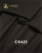 CRAZE Cedar Brown Super Fine Unstitched Fabric for Menswear Shalwar Kameez by Admani Man Pakistan - warm brown tone for classic elegance