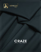 CRAZE Dark Teal Super Fine Unstitched Fabric for Menswear Shalwar Kameez by Admani Man Pakistan - deep green-blue tone for premium look