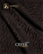 Creek Collection D#04 brown and black patterned unstitched waistcoat fabric close-up detail by Admani Man Pakistan - textured formal menswear material for shalwar kameez