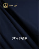 Dew Drop Navy Blue Unstitched Micro Design Shalwar Kameez Fabric Mens Clothing Pakistan by Admani Menswear
