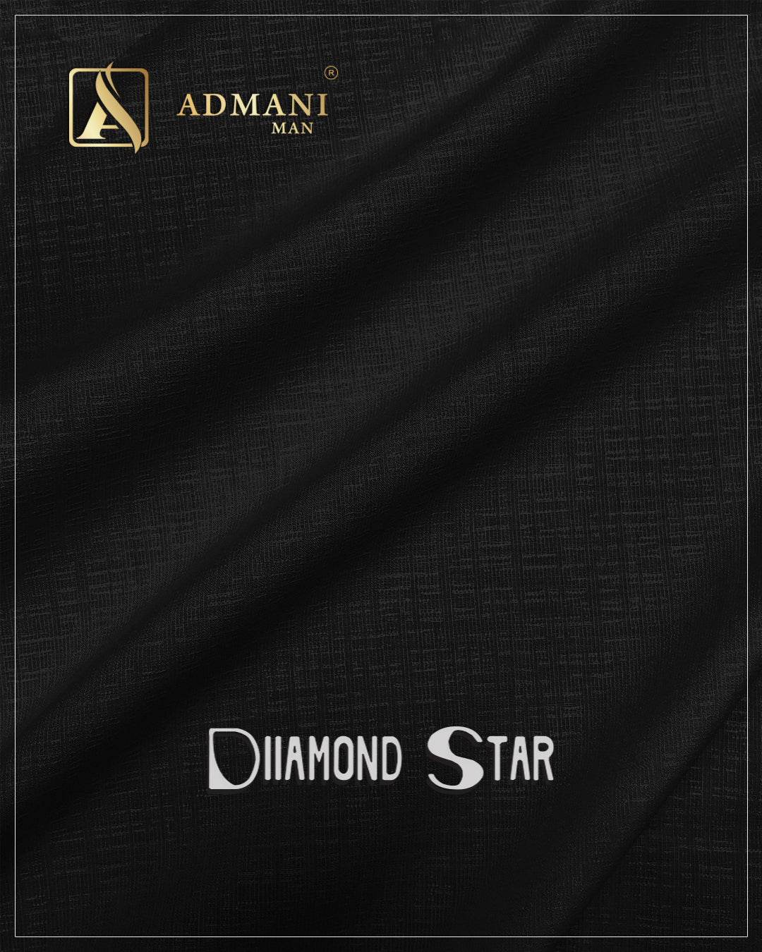 Diamond Star Black Unstitched Jacquard Dobby Fabric for Men by Admani Menswear Pakistan