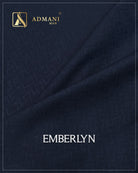 Emberlyn Navy Blue Unstitched Jacquard Shalwar Kameez Fabric by Admani Menswear Pakistan