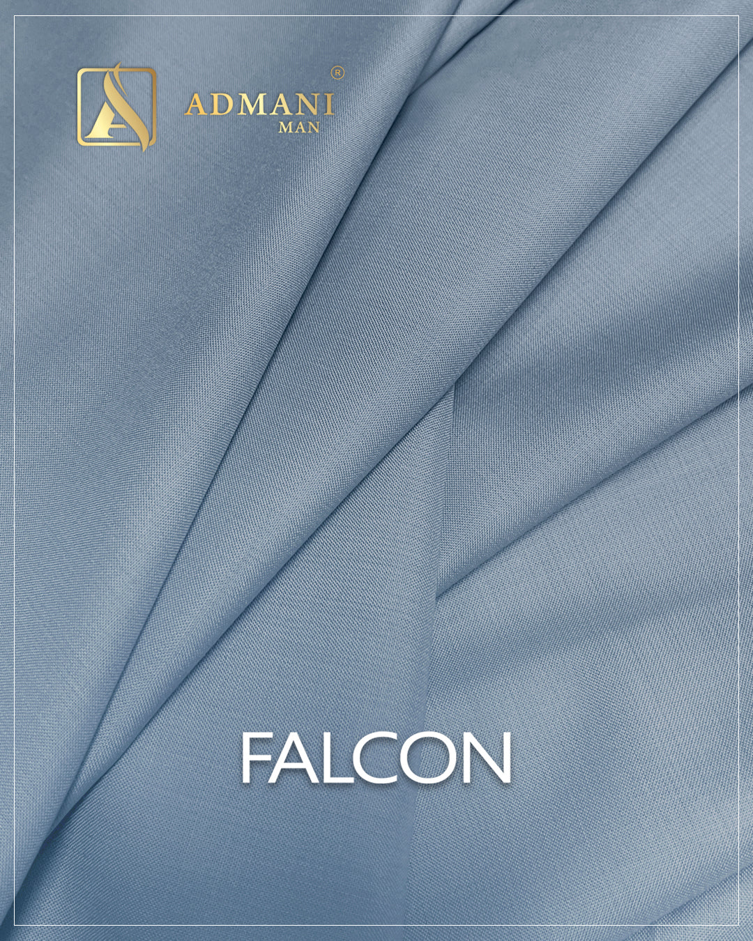 Falcon Blue Sapphire Unstitched Micro Design Fabric for Men by Admani Menswear Pakistan