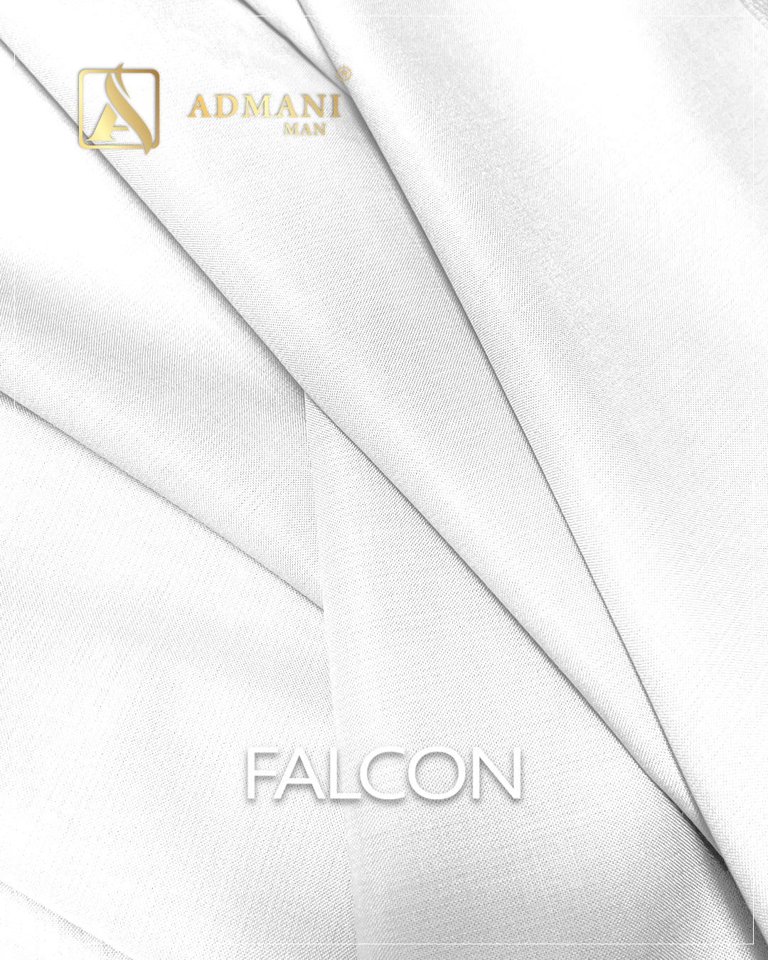 Falcon White Unstitched Micro Design Fabric for Men by Admani Menswear Pakistan