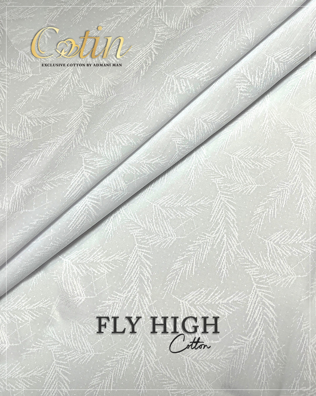 Fly High White Premium Cotton Unstitched Fabric Menswear Shalwar Kameez by Admani Menswear Pakistan