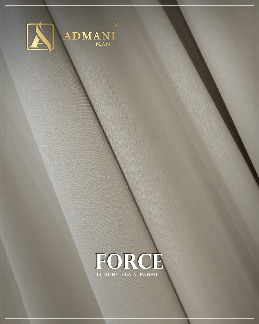 Force Sandcastle Beige Premium Soft Fabric for Everyday Wear by Admani Pakistan