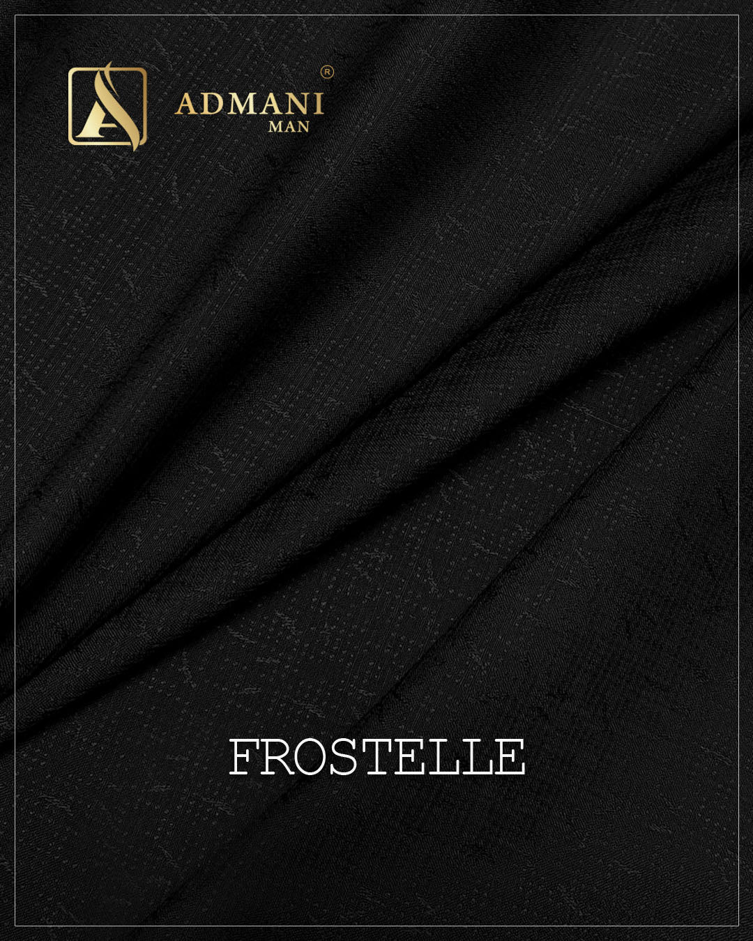 Frostelle Black Unstitched Jacquard Fabric for Mens Shalwar Kameez by Admani Menswear Pakistan