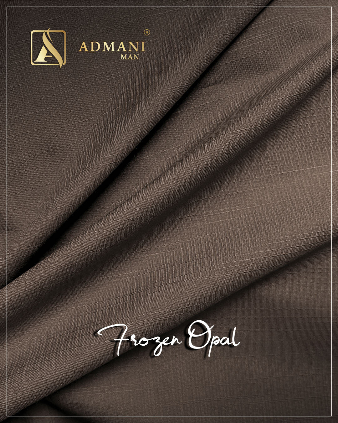 Frozen Opal Peanut Brown Unstitched Shalwar Kameez Fabric Mens Clothing Pakistan by Admani Menswear