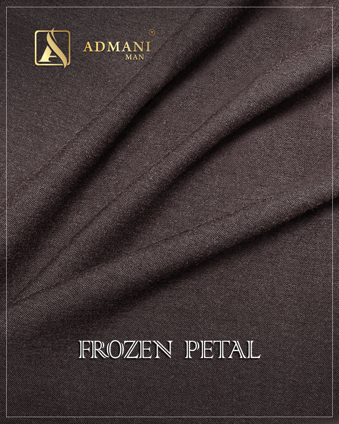 Frozen Petal Cedar Brown pure winter fabric for men's shalwar kameez