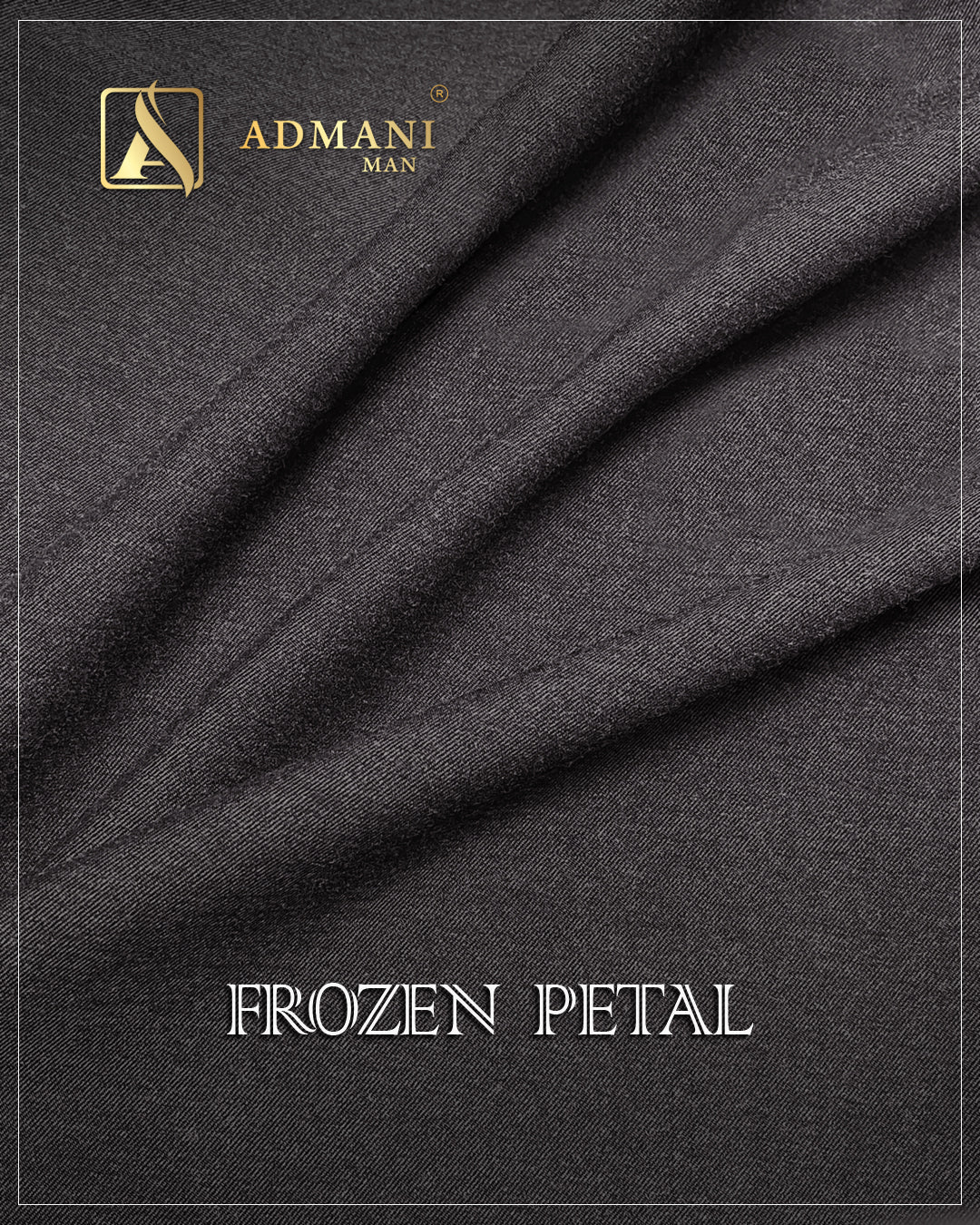 Frozen Petal Grey Black pure winter fabric for men's shalwar kameez