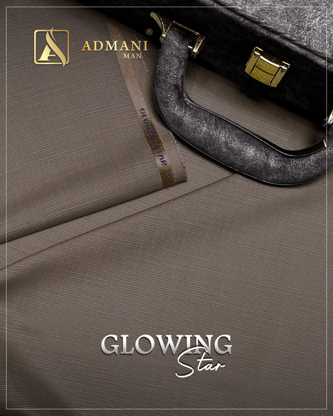 Glowing Star Hazel Wood Unstitched Fabric for Men by Admani Menswear Pakistan