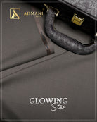 Glowing Star Wood Brown Unstitched Fabric for Men by Admani Menswear Pakistan