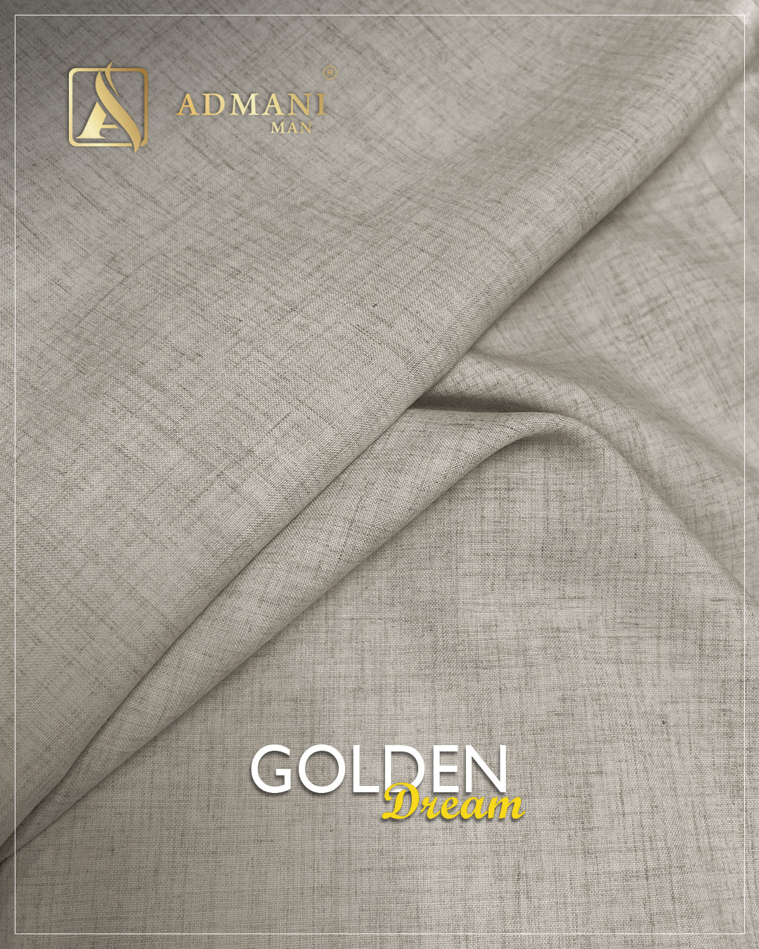 Golden Dream Off White Color Unstitched Fabric Mens Shalwar Kameez by Admani Menswear Pakistan