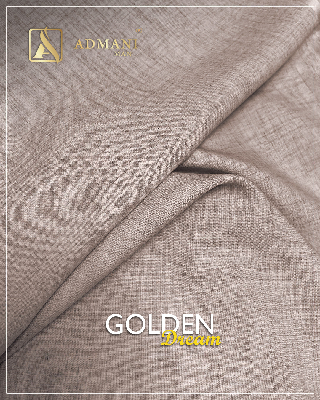 Golden Dream Tawny Color Premium Unstitched Fabric Mens Clothing Pakistan by Admani Menswear