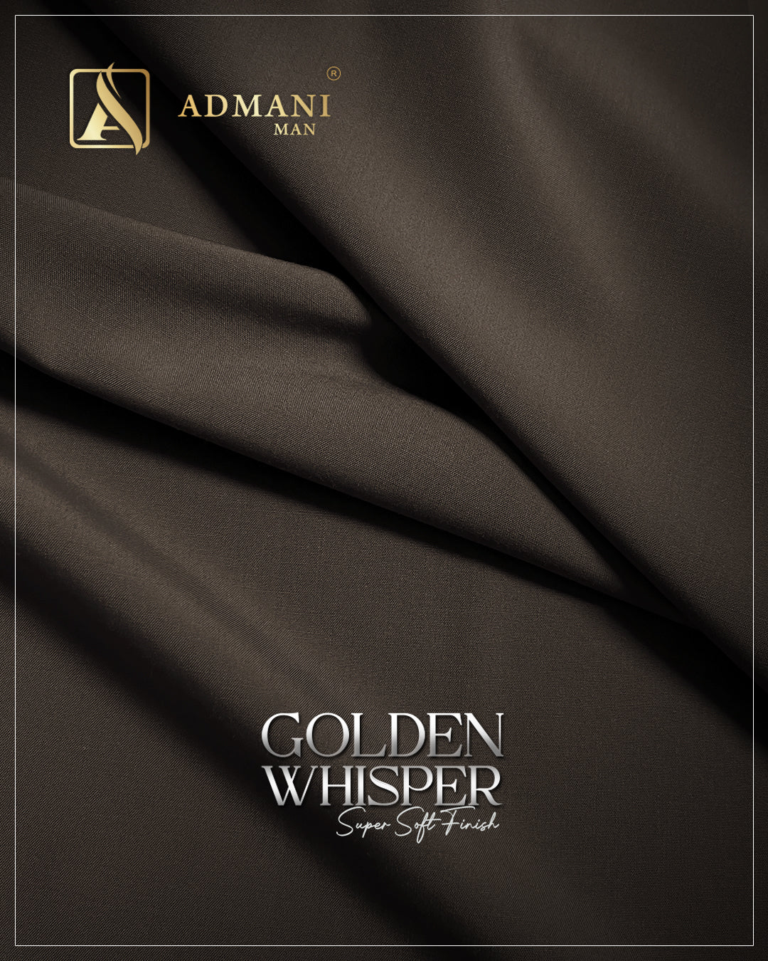 Golden Whisper Peanut Brown Unstitched Fabric for Men by Admani Menswear Pakistan