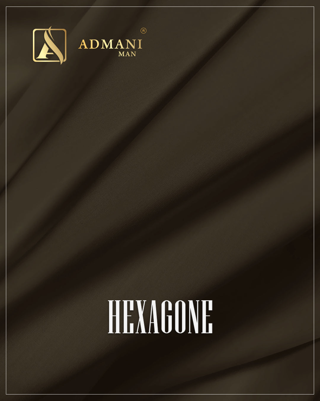 Hexagone Peanut Brown Unstitched Shalwar Kameez Fabric for Men by Admani Menswear Pakistan