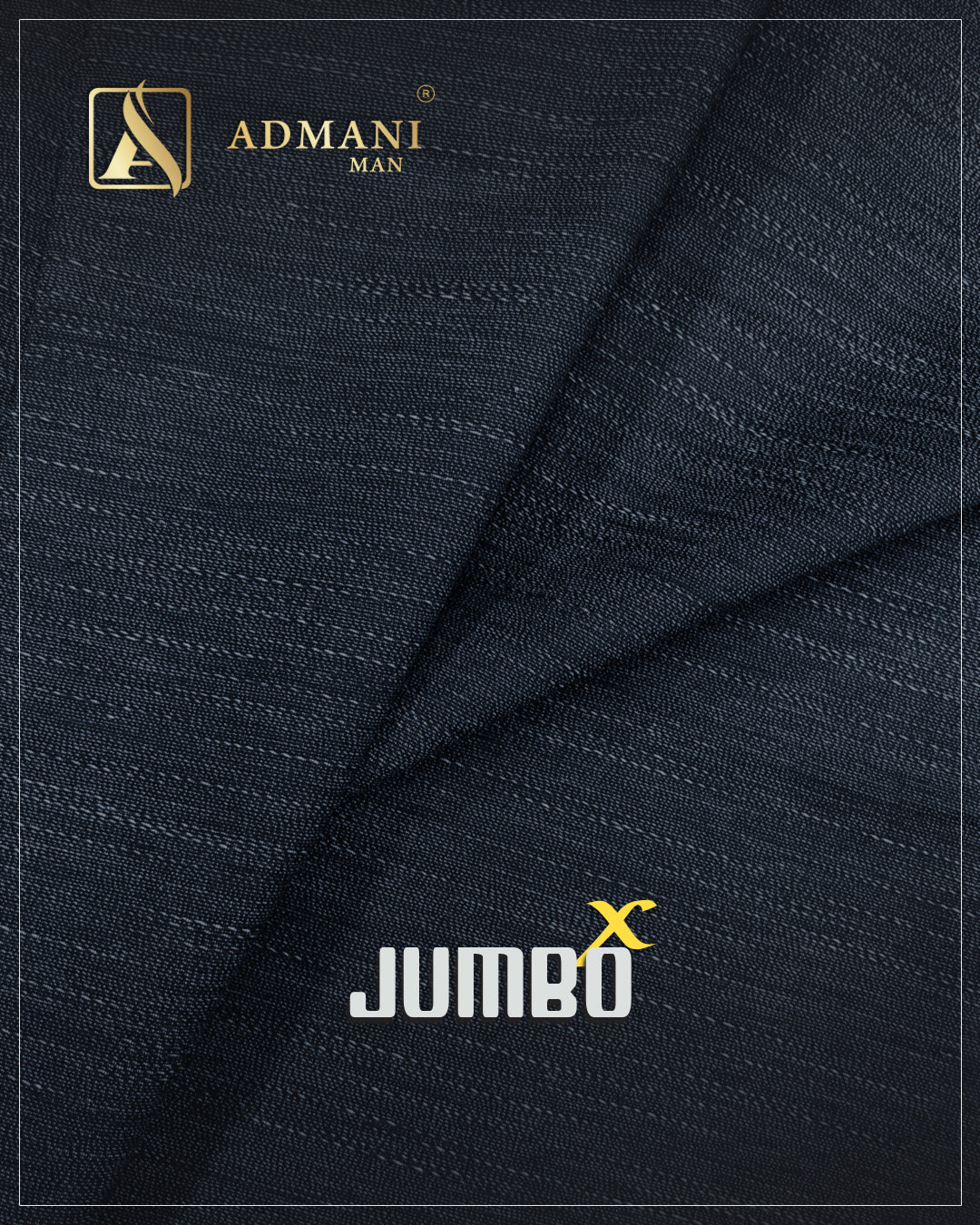 JUMBO X navy blue stripe unstitched fabric for mens shalwar kameez Pakistan