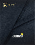 JUMBO X navy blue stripe unstitched fabric for mens shalwar kameez Pakistan