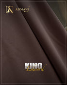King Edward Cedar Brown Premium Textured Fabric for Office Wear by Admani Pakistan