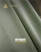 King Edward Sage Green Premium Textured Fabric for Sophisticated Wear by Admani Pakistan