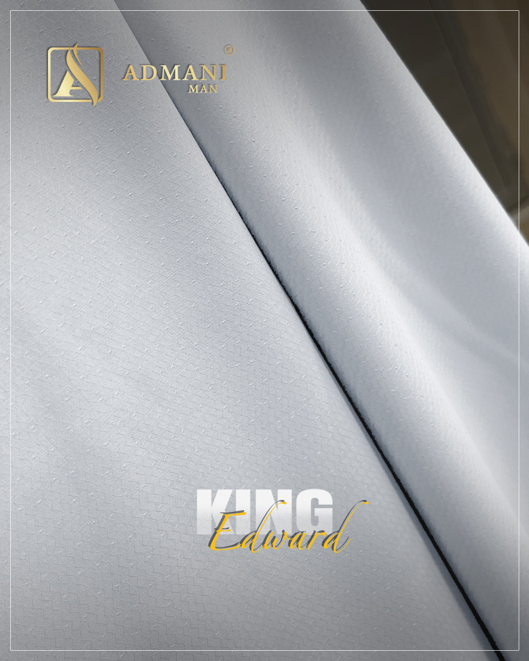 King Edward White Premium Textured Fabric for Classic Shalwar Kameez by Admani Pakistan