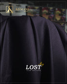 Lost Sky Purple winter fabric in slub texture for menswear shalwar kameez
