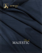Majestic Dark Navy Blue Premium Unstitched Fabric Menswear Shalwar Kameez by Admani Menswear Pakistan