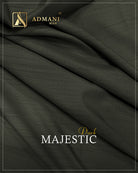 Majestic Dark Olive Green Premium Unstitched Fabric Menswear Shalwar Kameez by Admani Menswear Pakistan