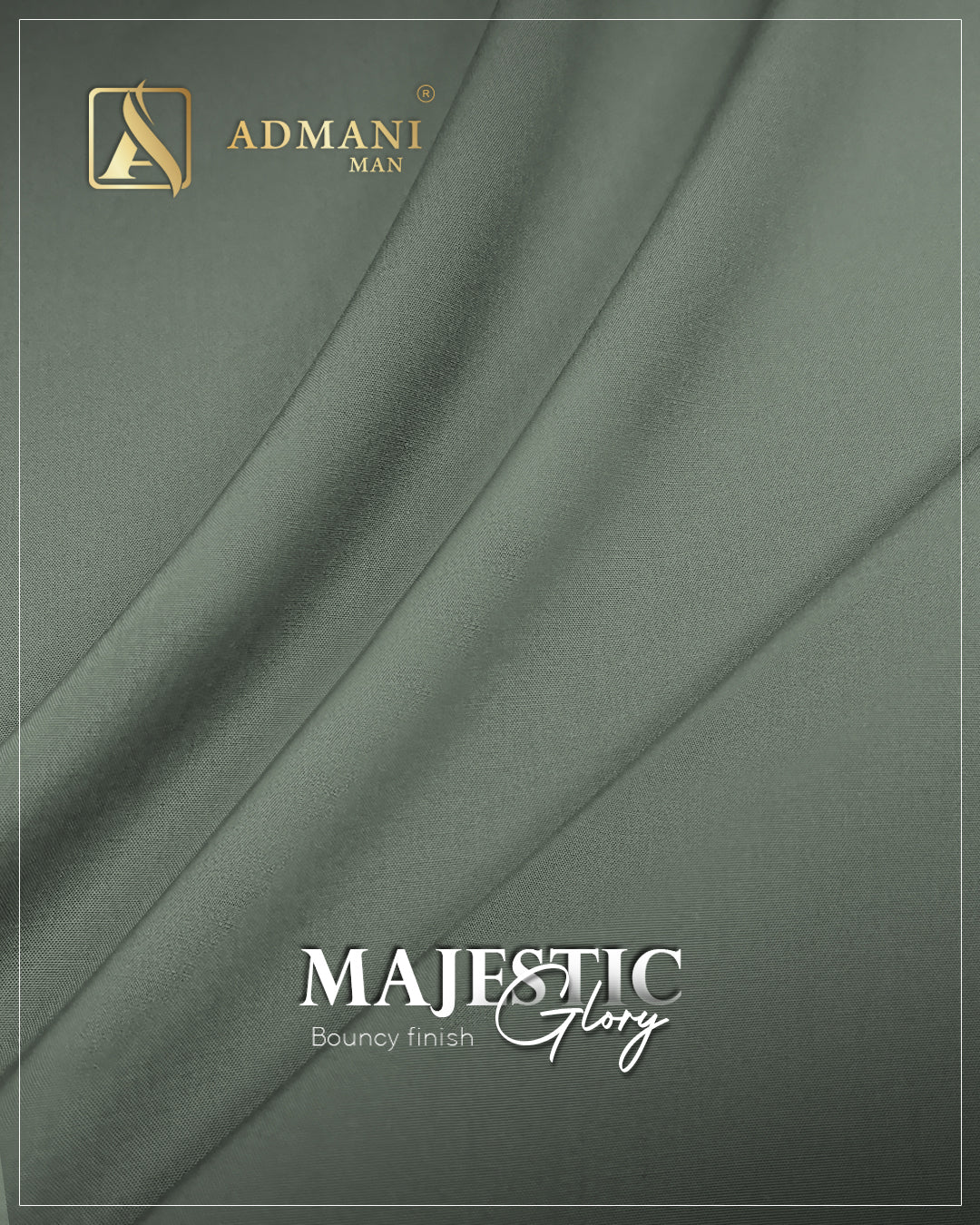 Majestic Glory Sage Unstitched Fabric for Men by Admani Menswear Pakistan
