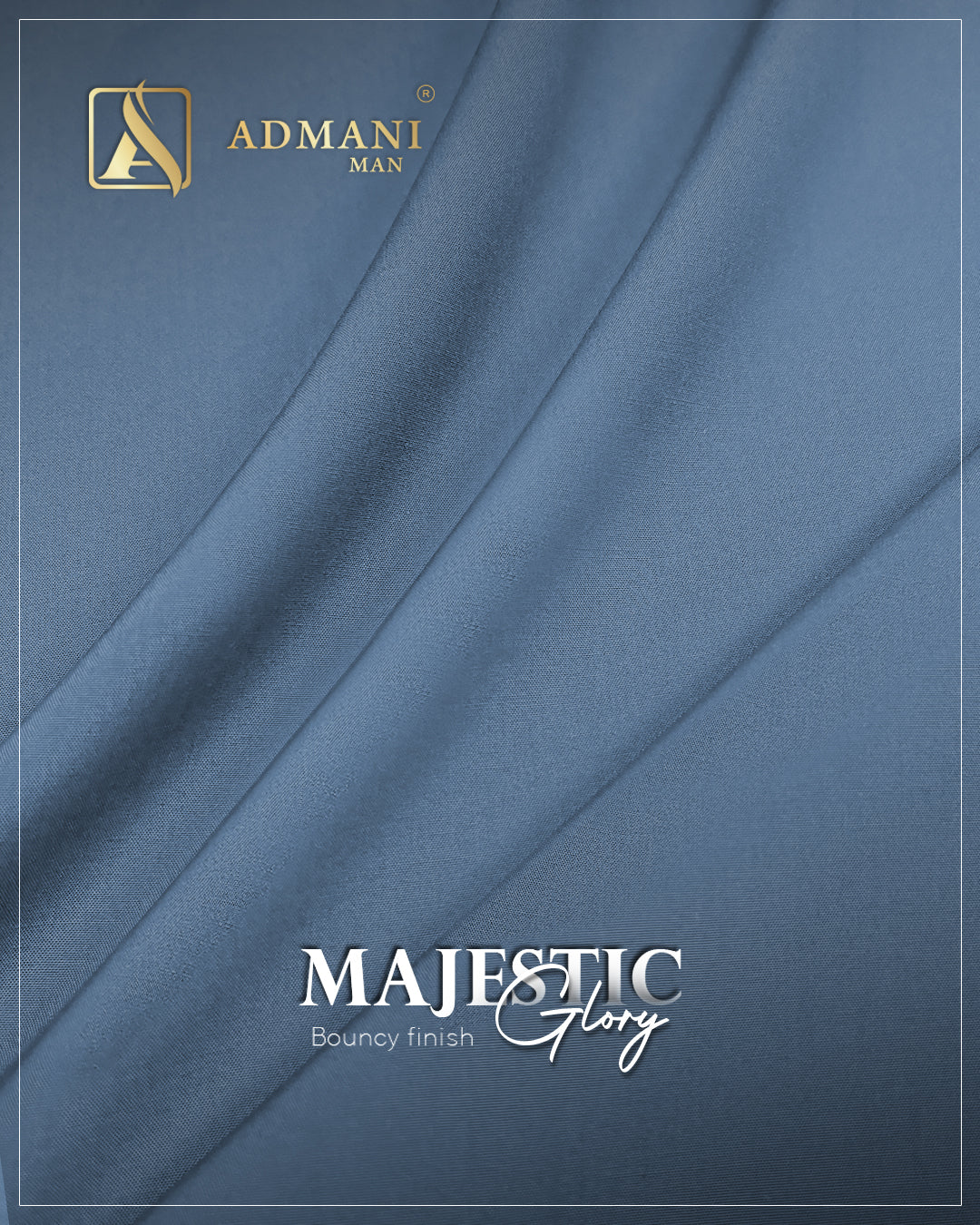 Majestic Glory Sky Blue Unstitched Fabric for Men by Admani Menswear Pakistan