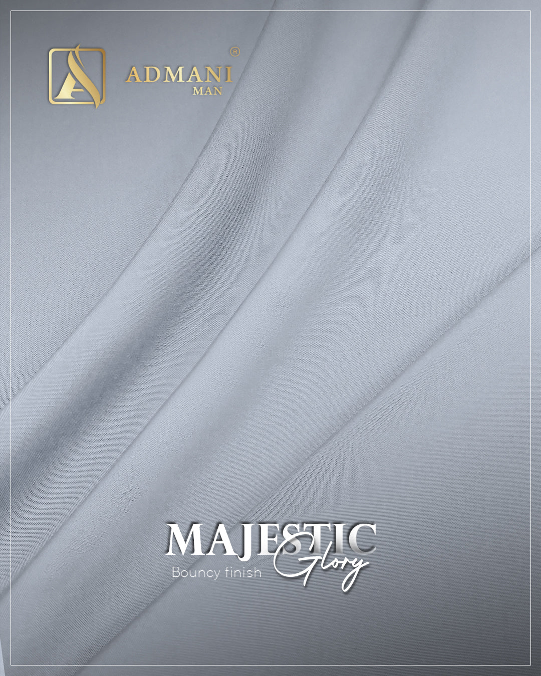 Majestic Glory White Unstitched Fabric for Men by Admani Menswear Pakistan
