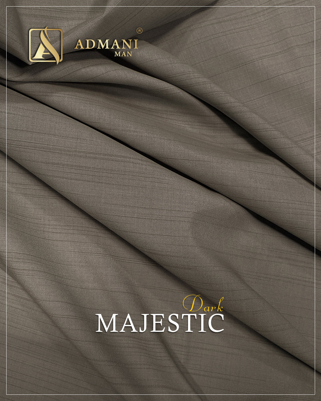 Dark Majestic Peanut Brown Premium Unstitched Fabric Menswear Shalwar Kameez by Admani Menswear Pakistan
