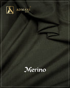 Merino Seaweed Green Premium Unstitched Fabric for Menswear Shalwar Kameez by Admani Man Pakistan - olive green for distinguished look