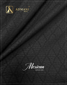 Mexican Series 04 Black luxury winter jacquard fabric for men's shalwar kameez | Black Shalwar Kameez