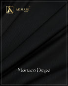 Monaco Drape Black Unstitched Fabric Mens Clothing Pakistan by Admani Menswear