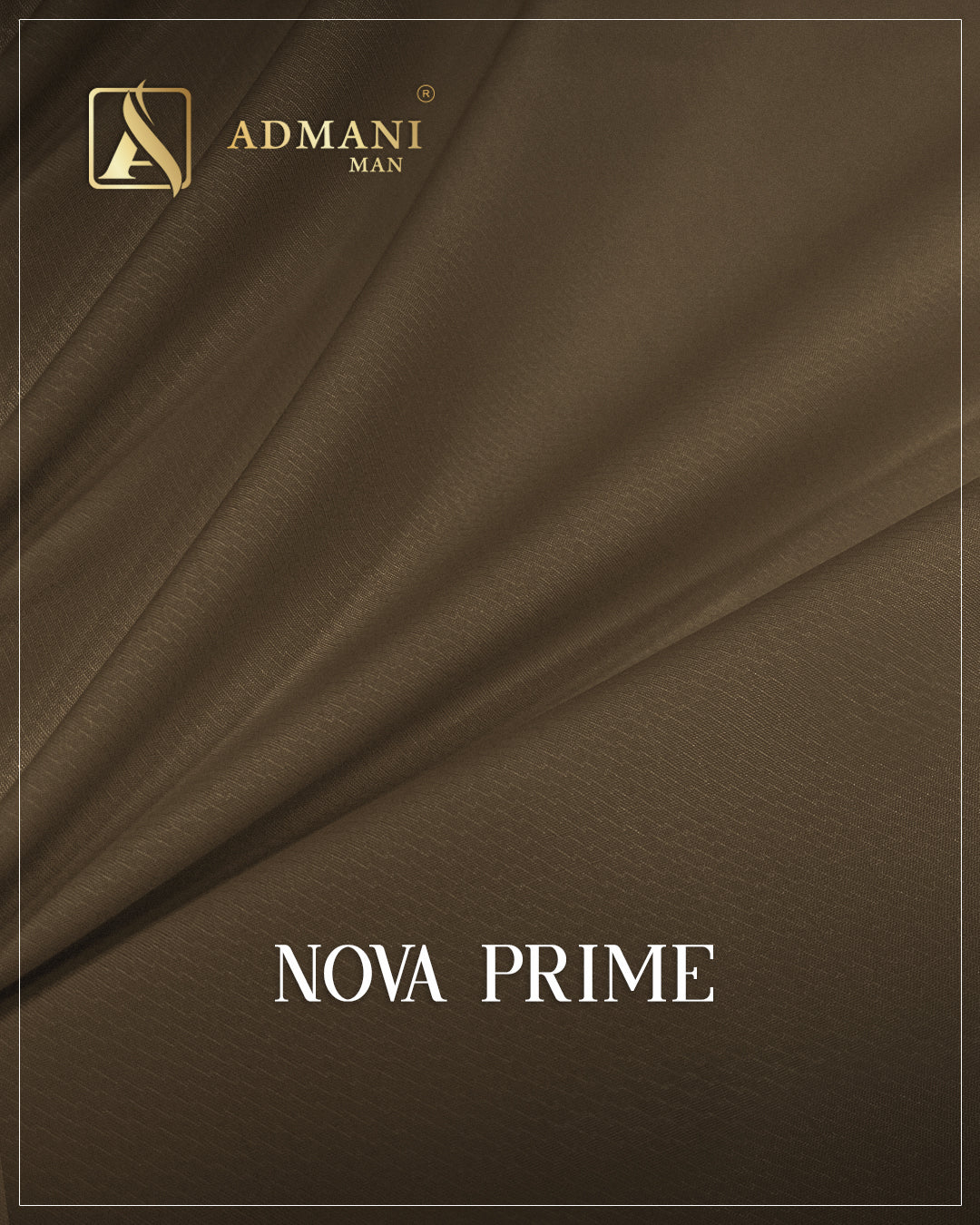 Nova Prime Roasted Coffee Premium Wash n Wear Unstitched Fabric for Office Wear by Admani Pakistan