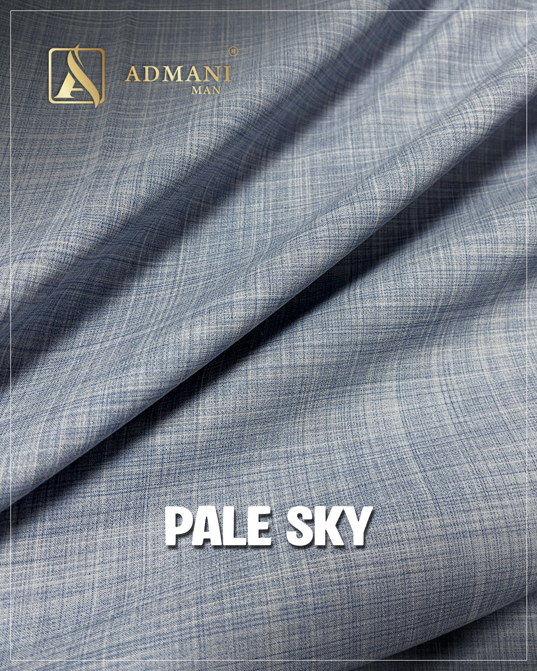 Pale Sky Blue Sapphire Unstitched Fabric for Men by Admani Menswear Pakistan