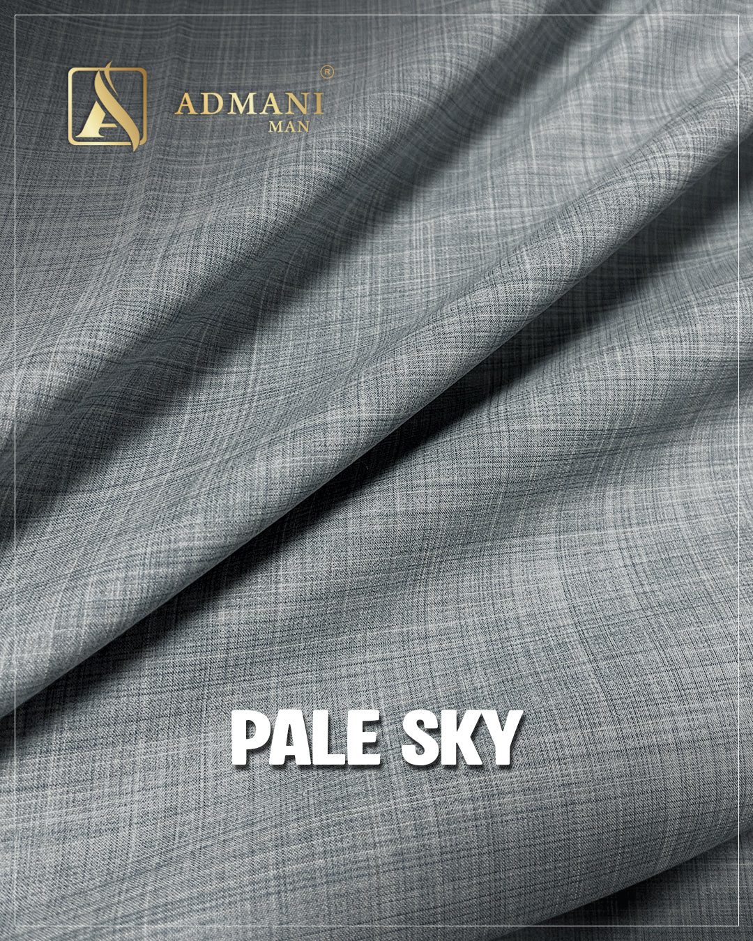 Pale Sky Cloud Unstitched Fabric for Men by Admani Menswear Pakistan