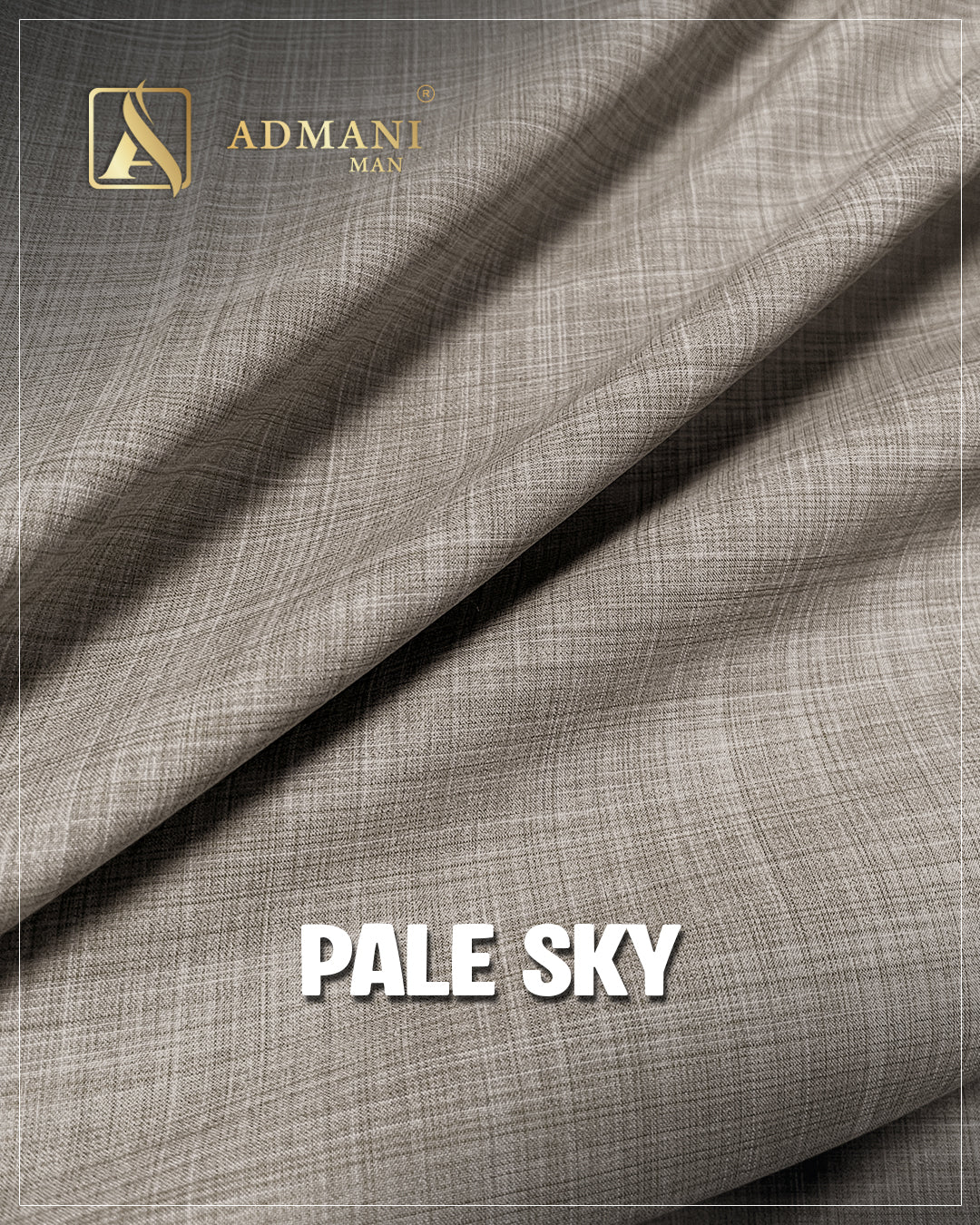 Pale Sky Hazel Wood Unstitched Fabric for Men by Admani Menswear Pakistan