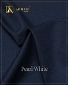 Pearl White Navy Blue premium winter dobby fabric for men's shalwar kameez