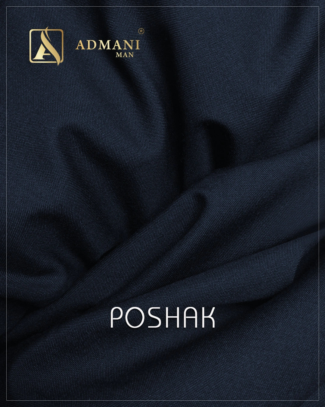 Poshak Navy Blue medium winter plain fabric for menswear shalwar kameez