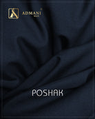 Poshak Navy Blue medium winter plain fabric for menswear shalwar kameez