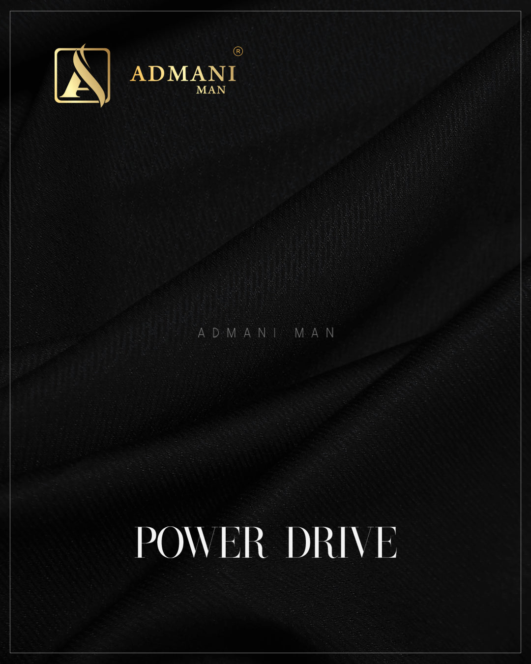 Power Drive Black Premium Jacquard Dobby Unstitched Fabric Menswear Shalwar Kameez by Admani Menswear Pakistan