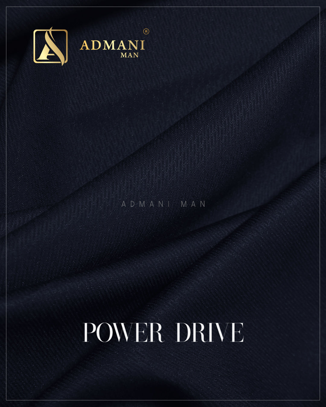 Power Drive Navy Blue Premium Jacquard Dobby Unstitched Fabric Menswear Shalwar Kameez by Admani Menswear Pakistan